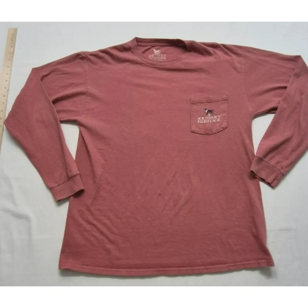 Southern Heritage men's‎ pink long sleeve football weekend traditions t-shirt XL
